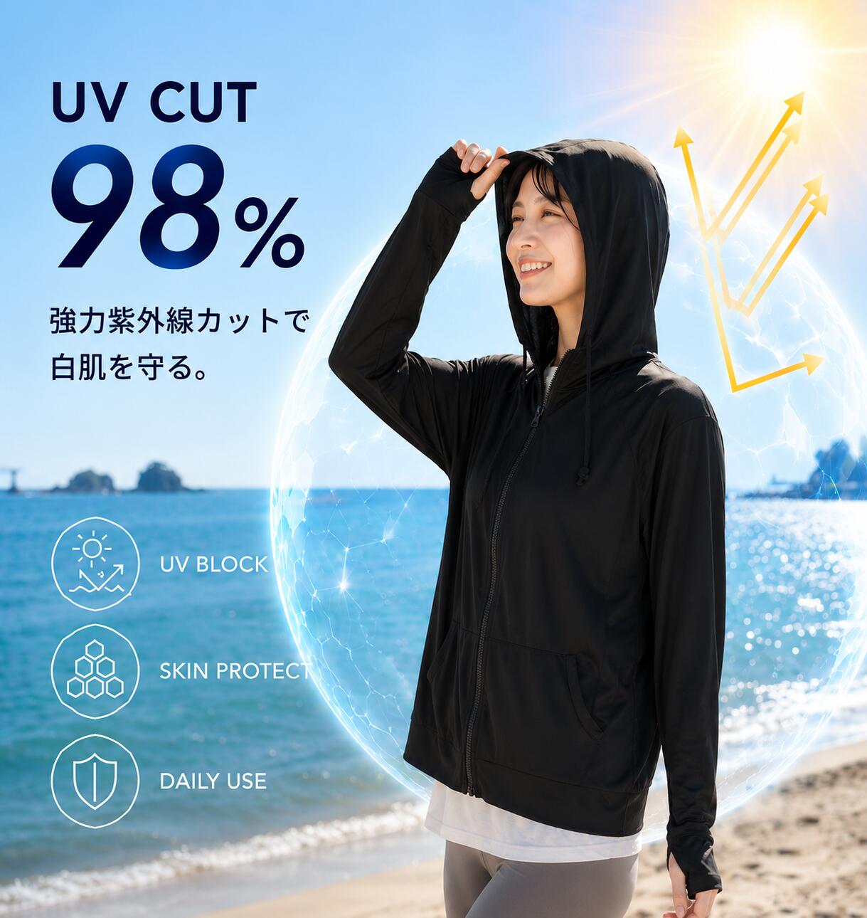 アイスボレロ 着るだけでひんやり冷感 接触冷感 UVカット