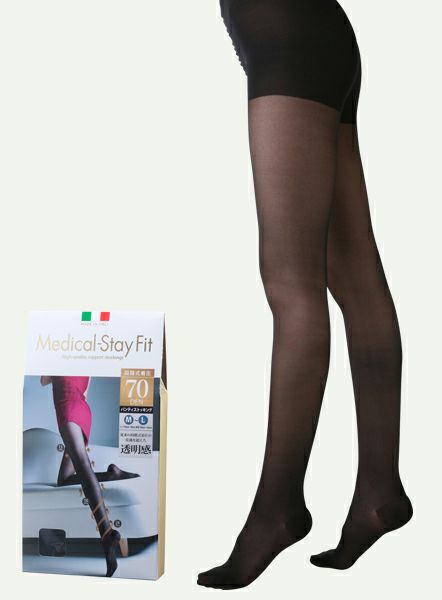 Medical-Stay Fit 70DEN ブラック ハイソックス - 矯正用品・補助ベルト